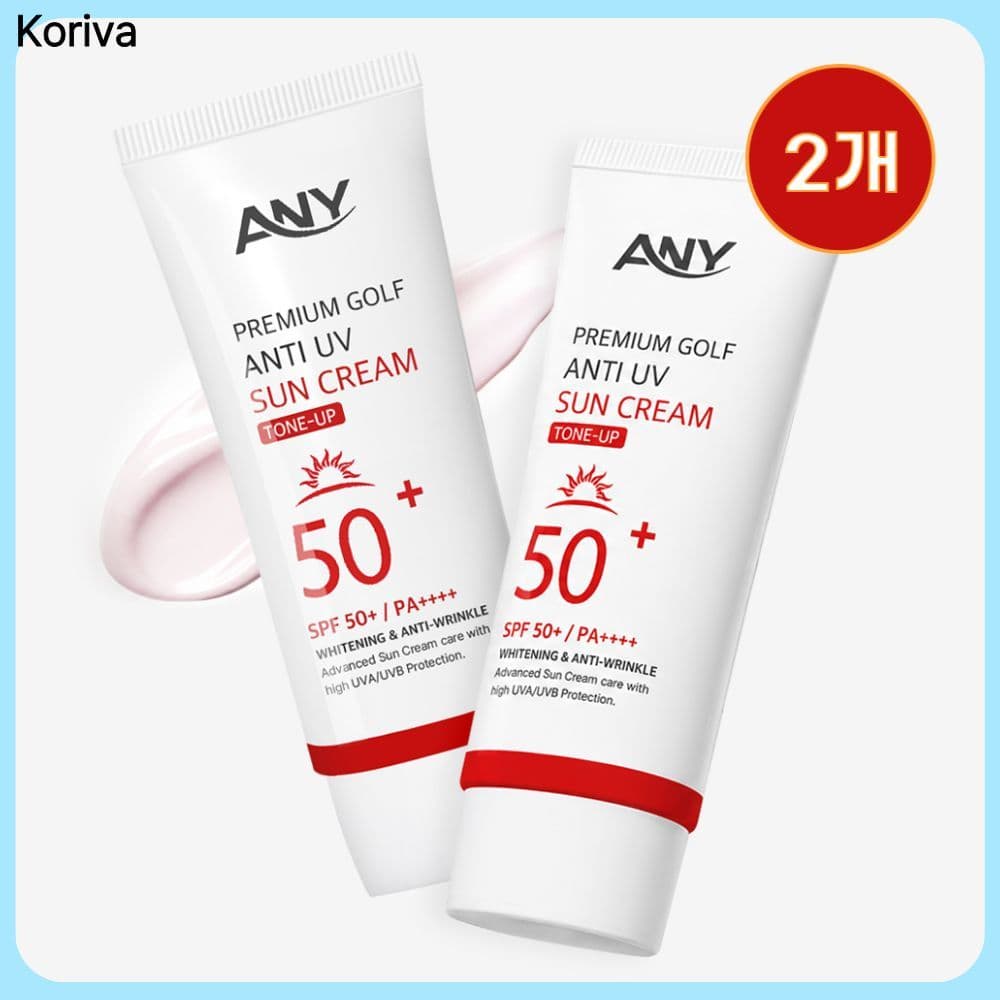 ANY Premium Golf Protetor Solar Fps50 + PA + Creme 60ml x2 Fórmula Leve De Proteção UV Diária