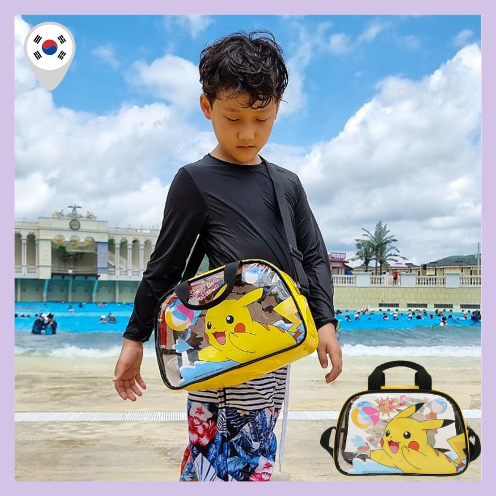 [POKEMON] Bolsa De Natação Boston Infantil De Verão PP066 Praia Transparente À Prova D'água Para Crianças