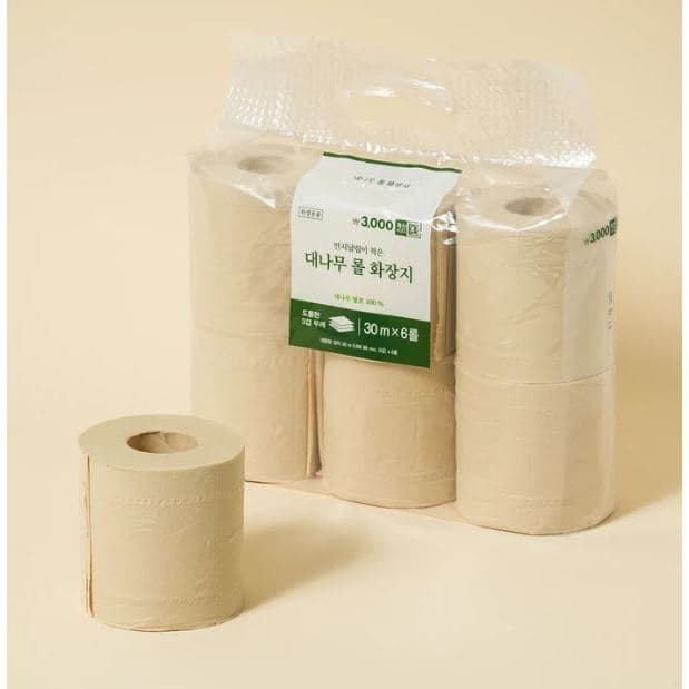 [Vida/Casa] Papel Higiênico Em Rolo De Bambu Ecológico (30m x 6 Rolos)-Liberação Oficial De Produtos De Doméstico Susten