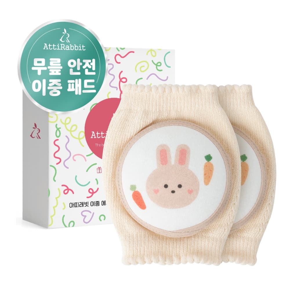 Conjunto De Par De Joelheiras Para Bebê Attirabbit Double Air Puff