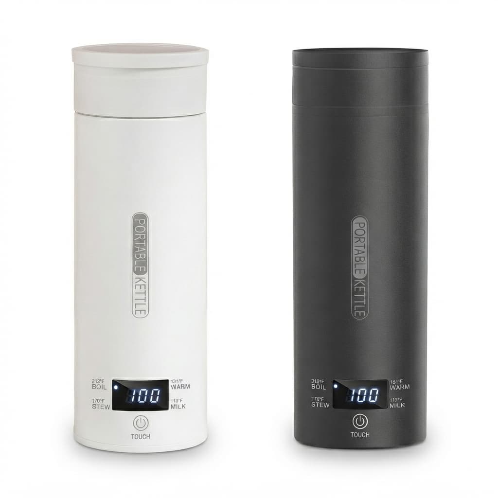 Chaleira Elétrica Portátil Aquecedor De Mamadeira Aquecimento Copo Controle De Temperatura 100 ° C Fervura Completa 520g