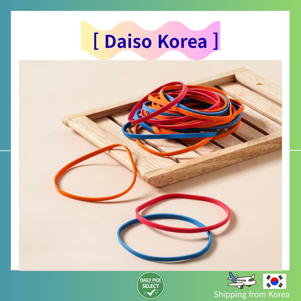 [DAISO Coreia] Elásticos De Cor Grossa 5 Mm x 11.5 Cm Faixas Elásticas Resistentes Multiuso Para Escritório Doméstico