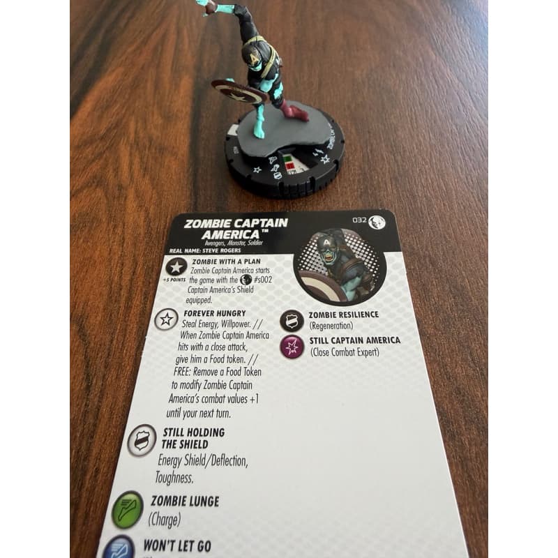 Marvel Heroclix Disney Plus 032 Zombie Captain America Rare