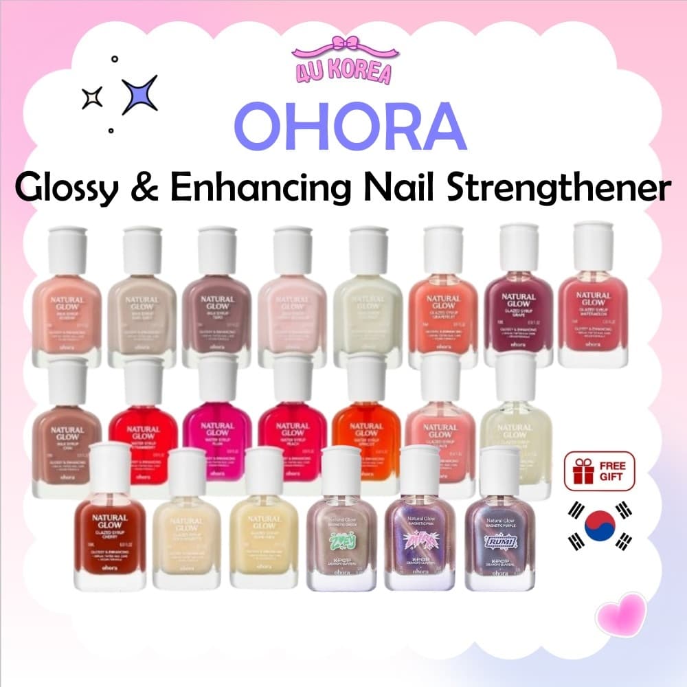 OHORA Fortalecedor De Unhas Brilhante E Melhorador 15ml – 10 Cores/K-BEAUTY