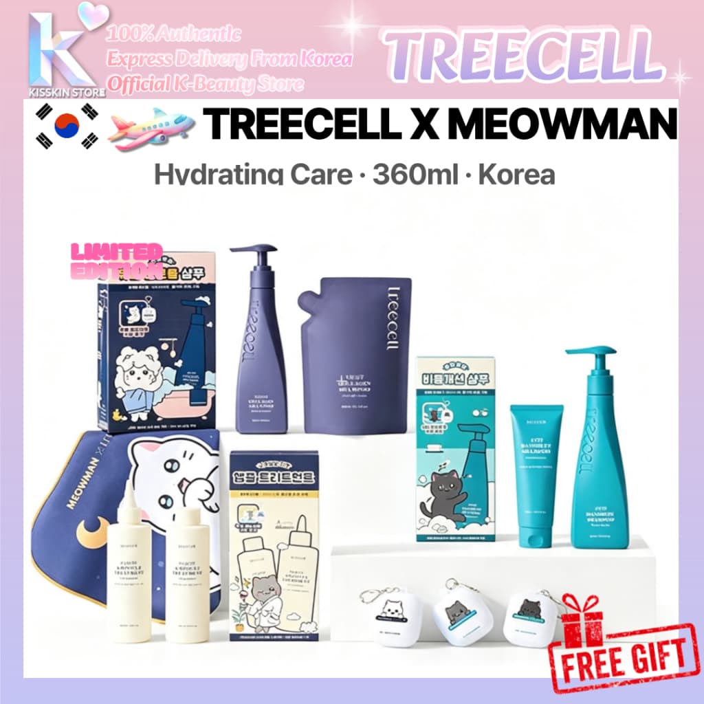 [TREECELL X MEOWMAN] Night Collagen Shampoo Hidratante 360ml-Envio Direto Da Coreia