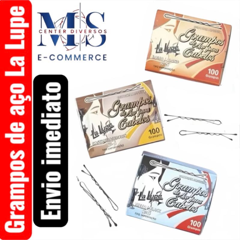 Grampos Para Cabelos N*05 & N*07 Preto 100 Unidades La Lupe