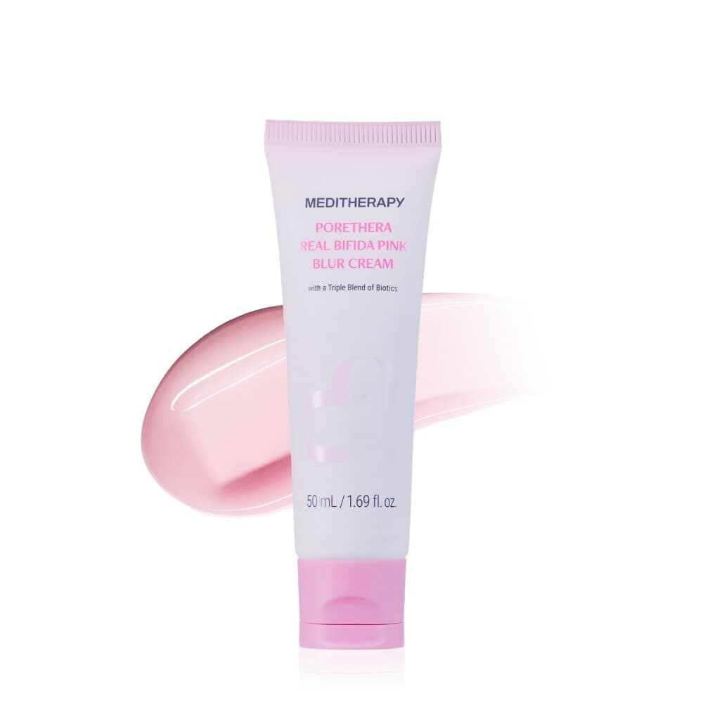 Mediterapia Porethera Real Bifida Creme Desfoque Rosa 50ml | Tom , Base De Maquiagem Para De Poros , Acabamento Leve