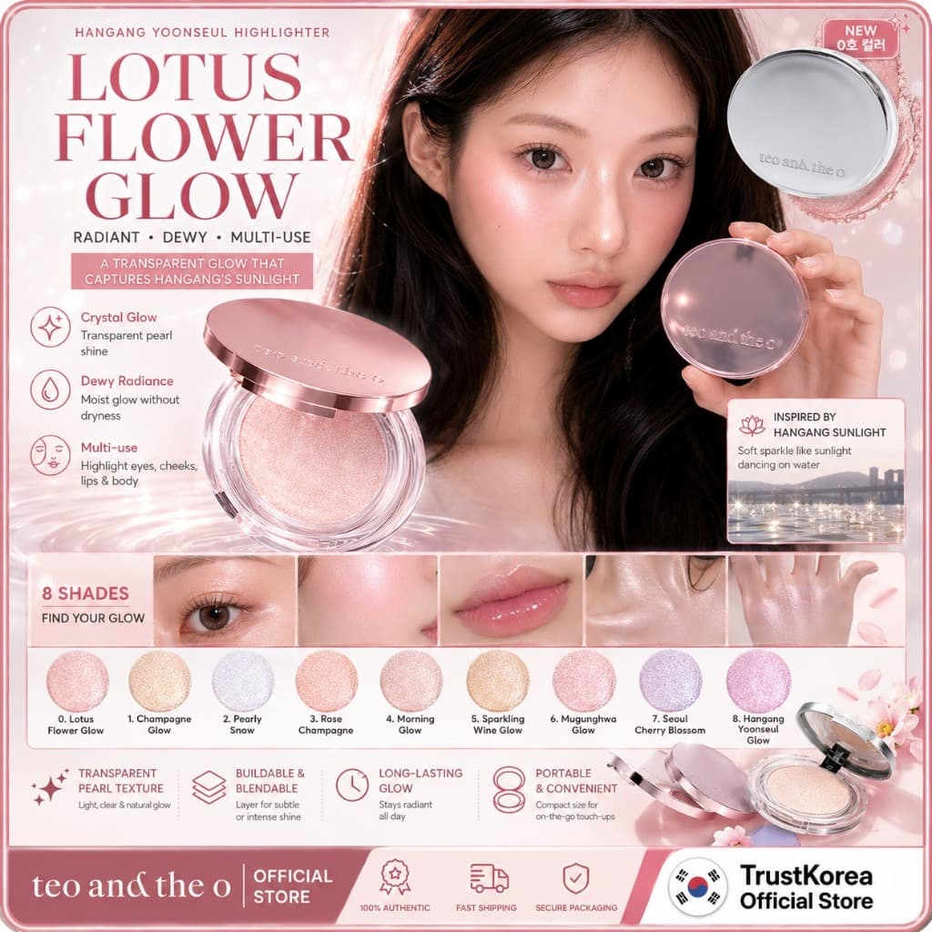 TEOANDTHE Hangang Yoonseul Marcador 1ud | Facial Dewy Glow Maquiagem Multi-Ângulo Radiance K-Beauty
