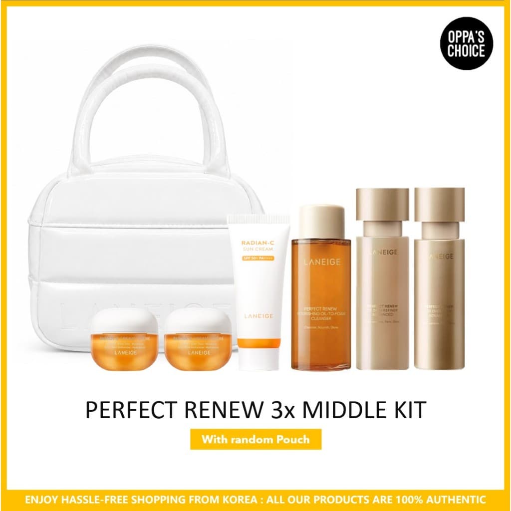 [Limitado] LANEIGE PERFECT RENEW 3x KIT WITH RANDOM POUCH