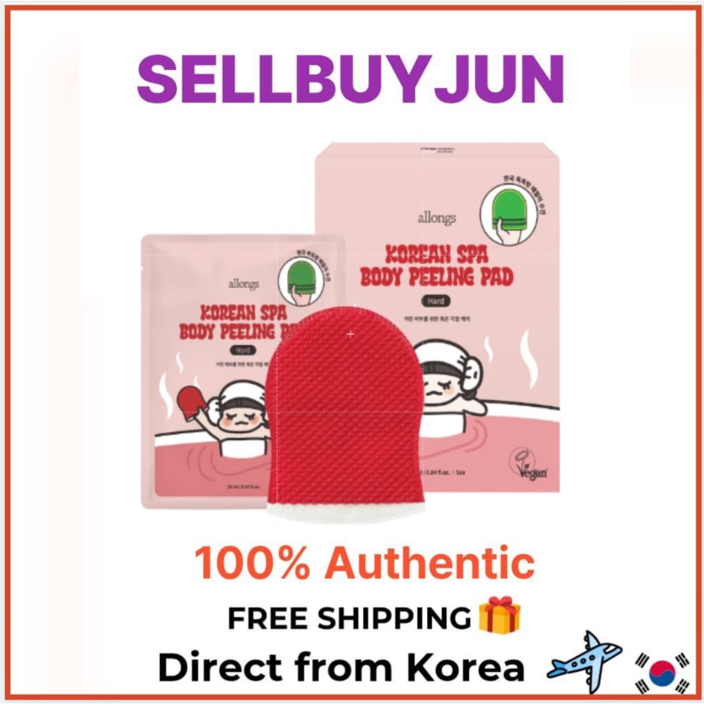 [Allong] Almofada Peeling Corporal Coreana Spa Dura 5P 1 Pacote (25ml) | Luva Esfoliante Para Limpeza Profunda Da Pele L