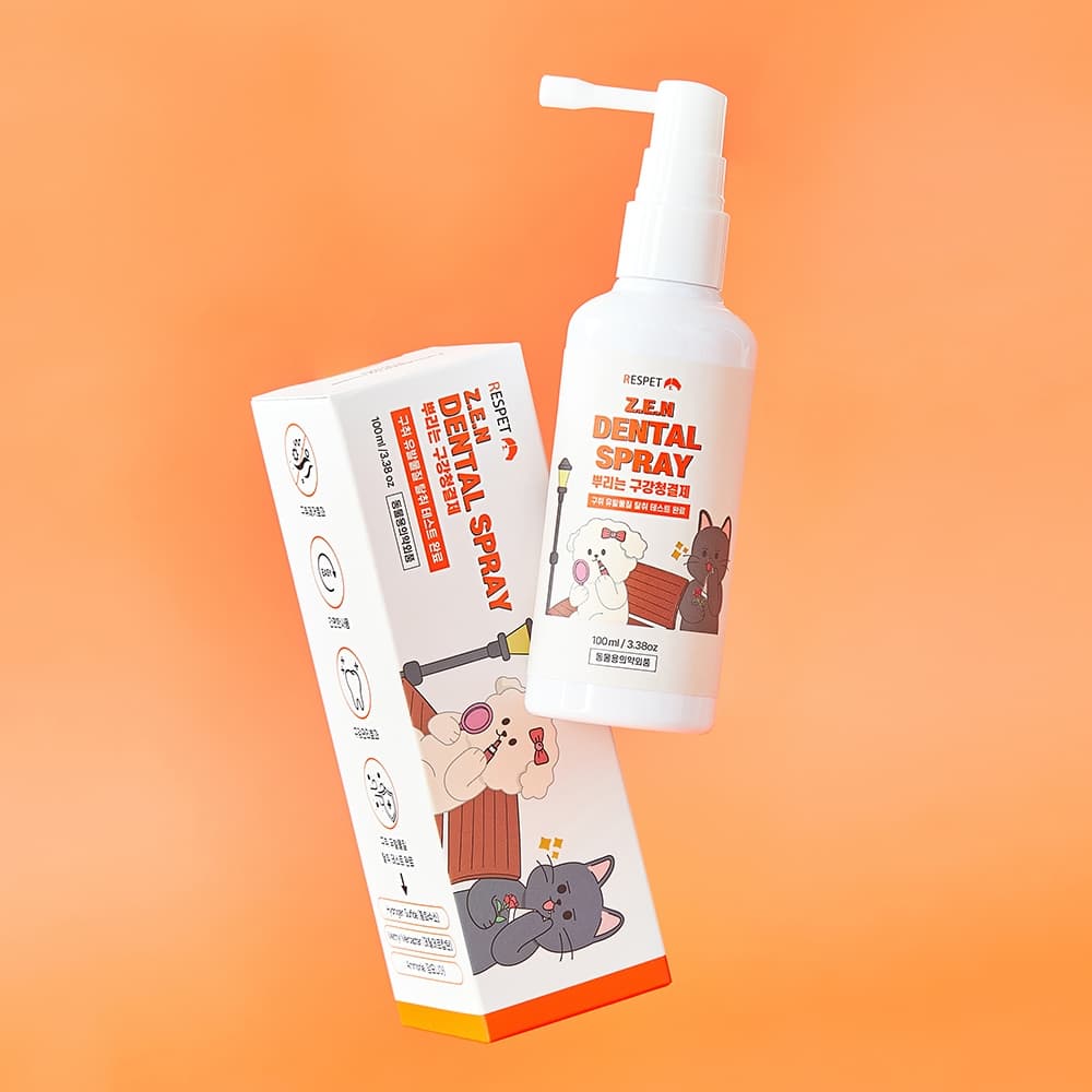 [RESPET] Pasta De Dente Em Spray Dental Para Animais De Estimação 100ml Cachorro Gato Fácil Hálito Cuidados Bucais