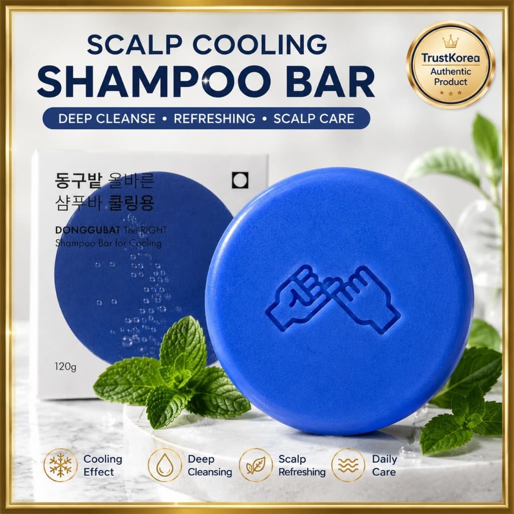 DONGGUBAT The Right Cooling Shampoo Bar 120g Limpador De Cabelo Sólido Para Couro Cabeludo Fresco E Cuidados Diários Com