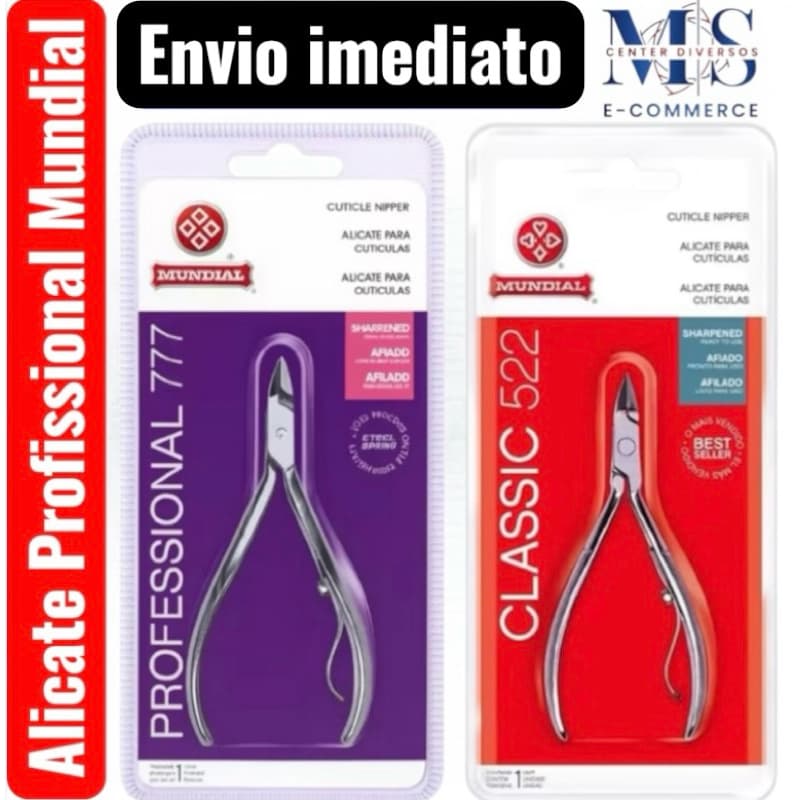 Alicate de Cutícula Unha Mundial 522 Classic & 777 Profissional Manicure Pedicure Aço Afiado Original