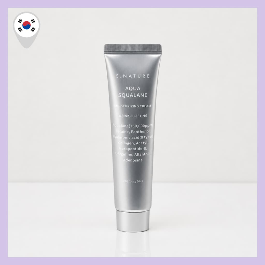 [S.NATURE] Aqua Squalane Creme Hidratante 60ml-150.000ppm Esqualano , Hidratação Profunda , Fortalecimento Da Barreira P