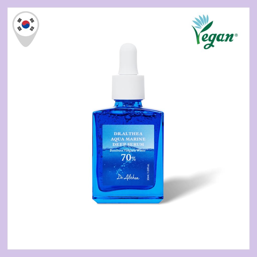 [Dr.Althea] Aqua Marine Deep Serum 30ml-70 % De Água De Bambu , Soro Facial Hidratante E Calmante Vegano Para Pele Sensí