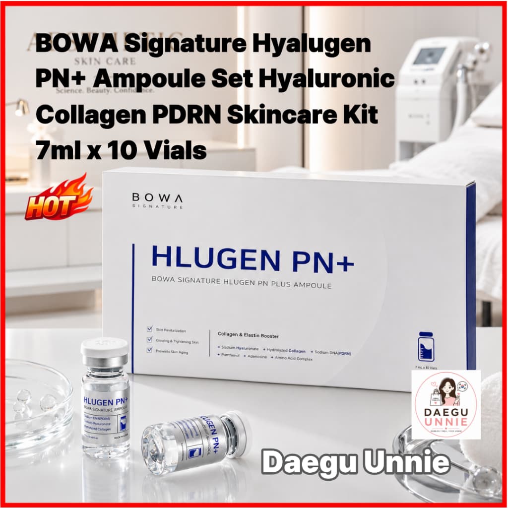 BOWA Signature Hyalugen PN + Conjunto De Ampolas Ácido Hialurônico Colágeno PDRN Kit De Cuidados Com A Pele 7ml x 10 Fra