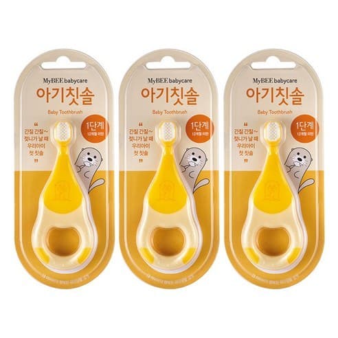 Escova De Dentes Para Bebê MYBEE Estágio 1 | De Treinamento De Cerdas Macias Bebês Cuidado Bucal Suave Marca De Coreana