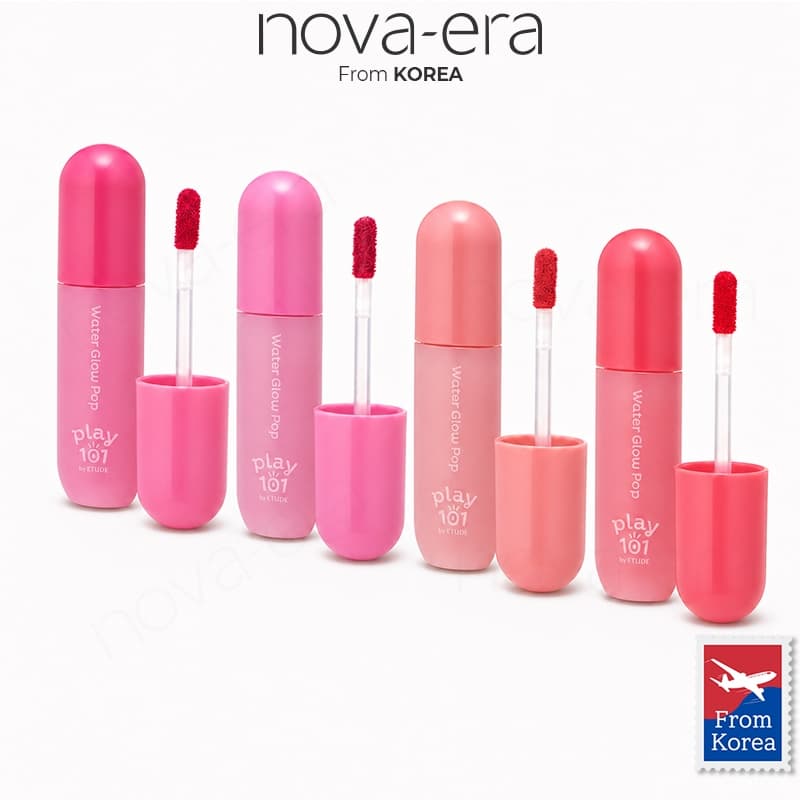 play 101 by ETUDE Water Glow Pop Tint Maquiagem para os lábios Acabamento brilhante