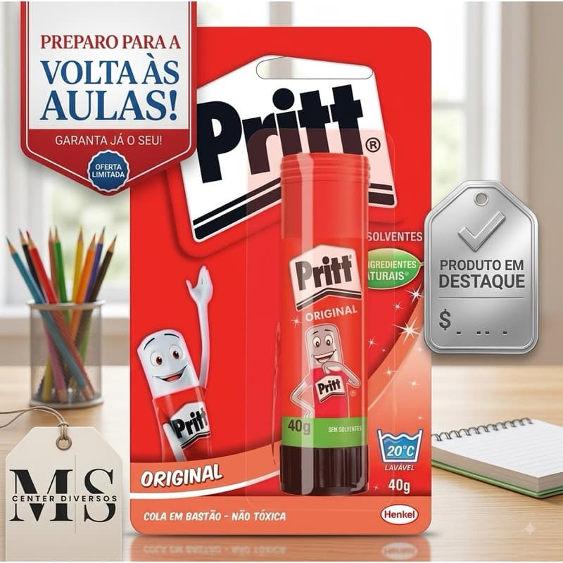 Cola Em Bastão Pritt 10g, 20g & 40g