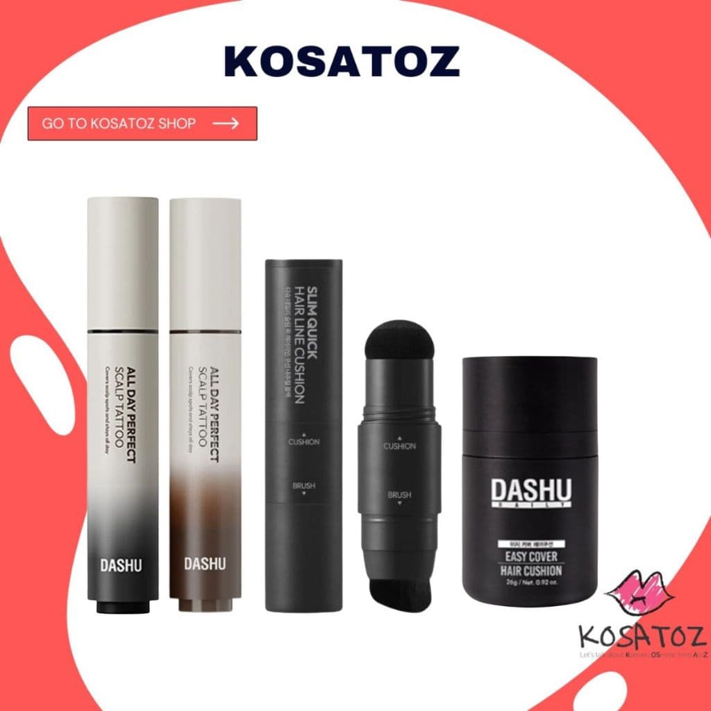 DASHU Daily Hair Styling-Capa Puff/Tatto Para Couro Cabeludo O Dia Todo/Almofada Linha De Cabelo