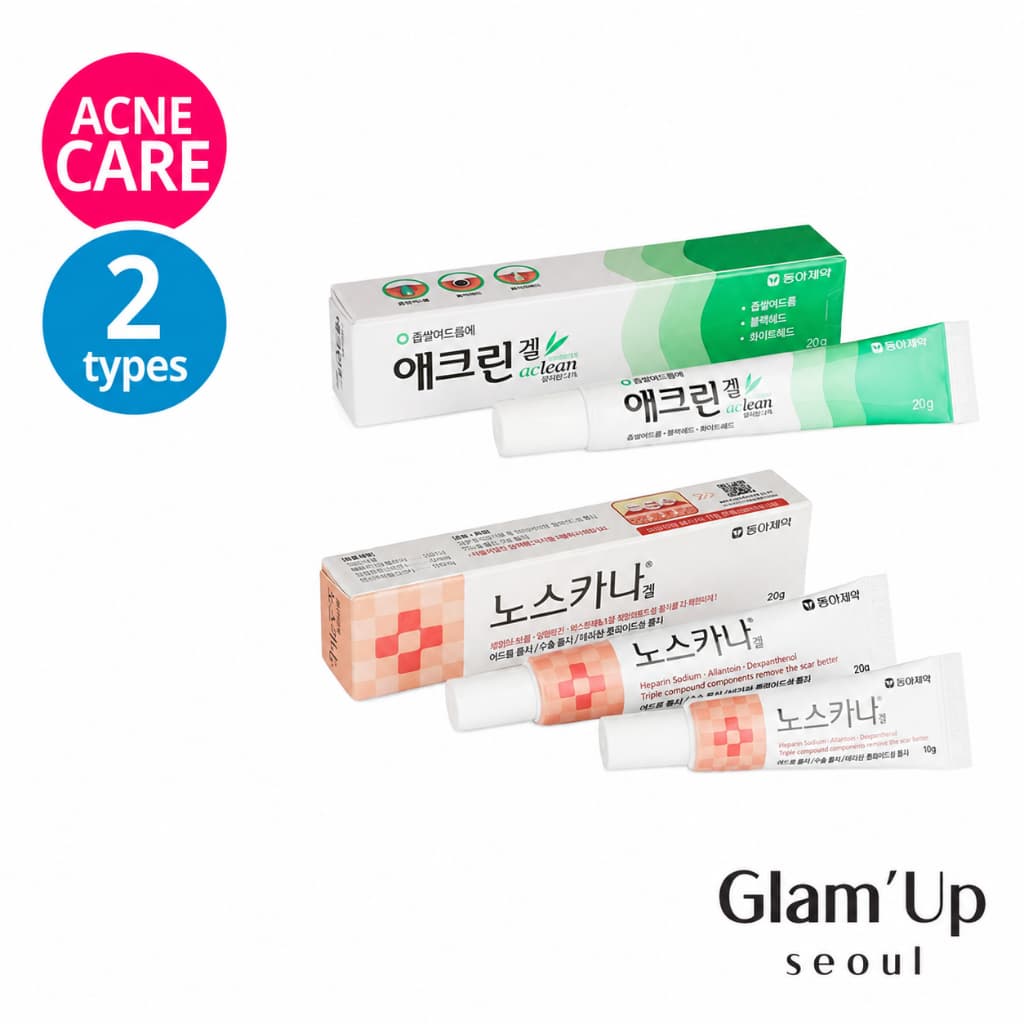 [Dong-A Pharm] Duo De Cuidados Com Acne-Gel Aclean 20g , Noscarna 10g , 20g-Coreia
