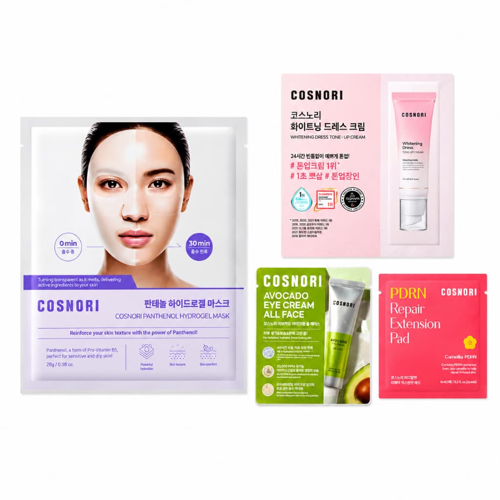 [Presente] Máscara De Hidrogel COSNORI (Pantenol) 1ea + Conjunto De Amostras
