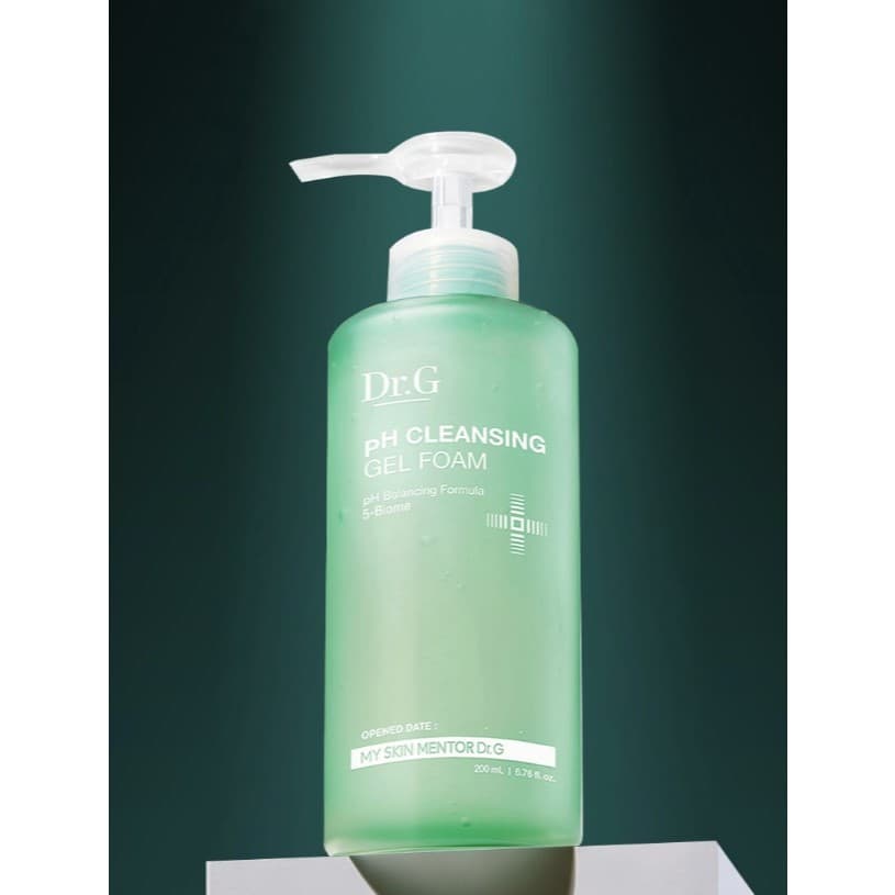【Dr.G】 Sabonete Facial pH Cleansing Gel Foam 200ml | Gel de Limpeza Suave e Probióticos (Pele Sensível)