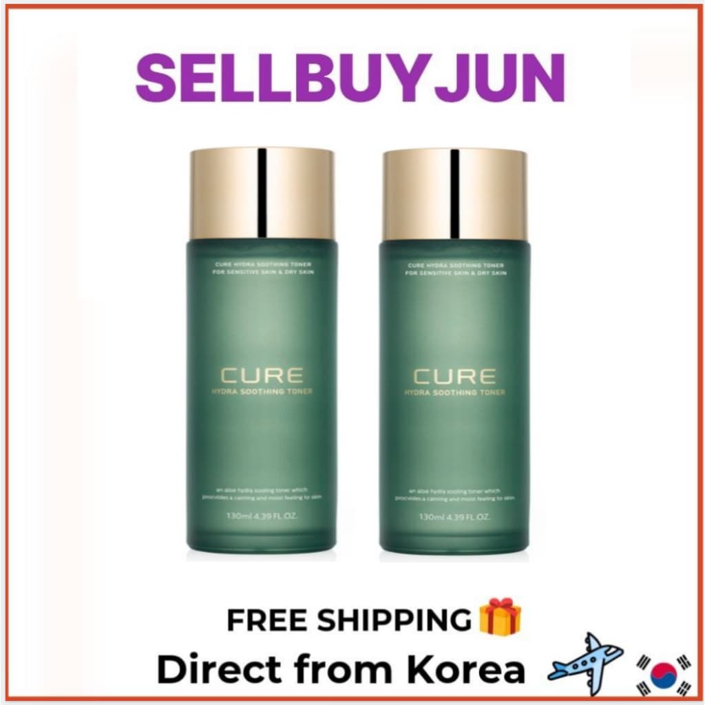 [Kim Jung Moon Aloe] Conjunto De Toner Calmante Cure Hydra 130ml 2 Unidades | Cuidados Faciais Diários