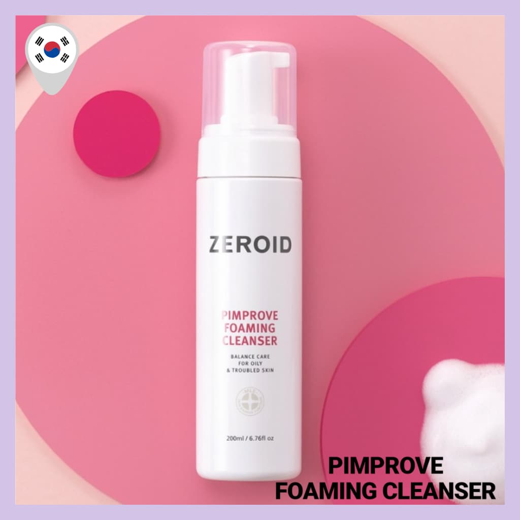 [ZEROID] Pimprove Espuma De Limpeza 200ml-Lavagem Facial Com Bolha Suave Para Pele Oleosa E Sensível , Diária Balanceada