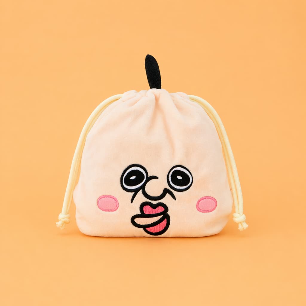 Bolsa De Pelúcia Com Cordão Da Sorte , 20cm , Fofa De Armazenamento De Cosméticos Para Viagem , Presente