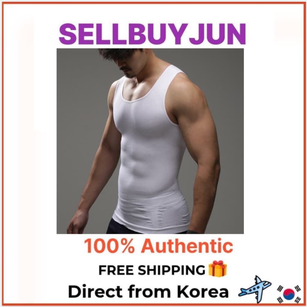 [Exio] Camiseta Regata Masculina De Compressão Emagrecedora | Colete Modelador Corporal