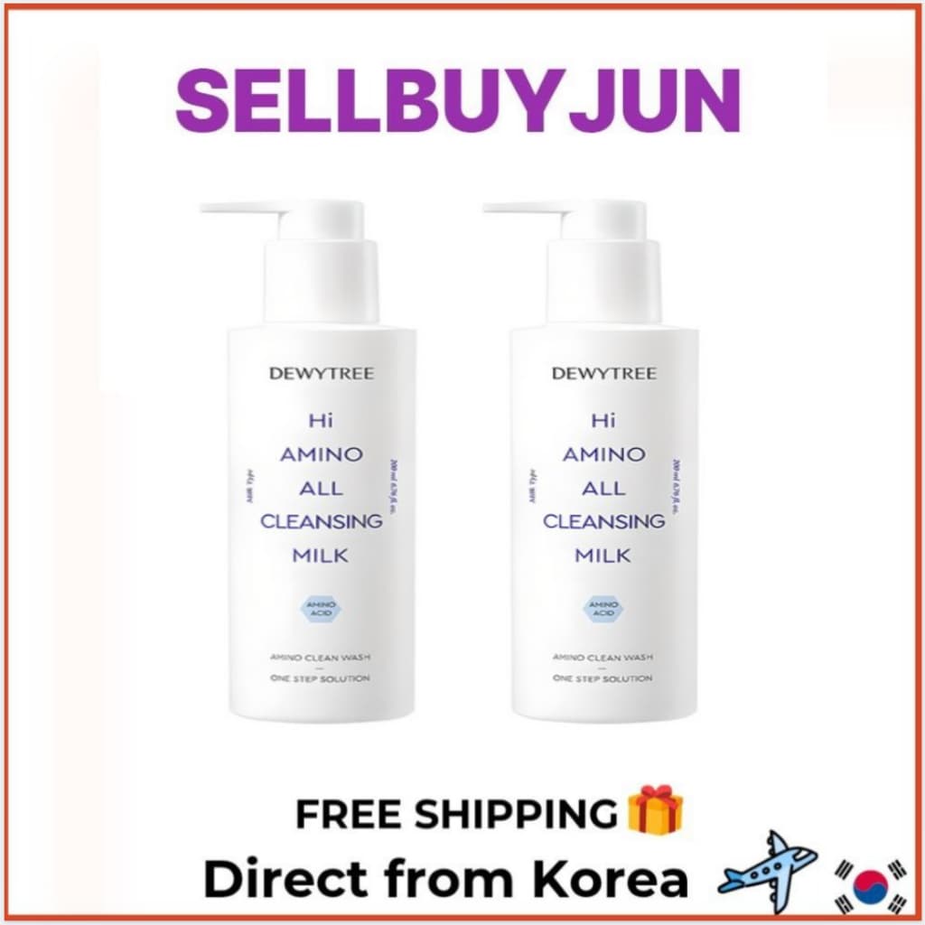 [DEWYTREE] Conjunto De Leite De Limpeza Totalmente Hi Amino 200ml 2 Unidades | Cuidados Faciais