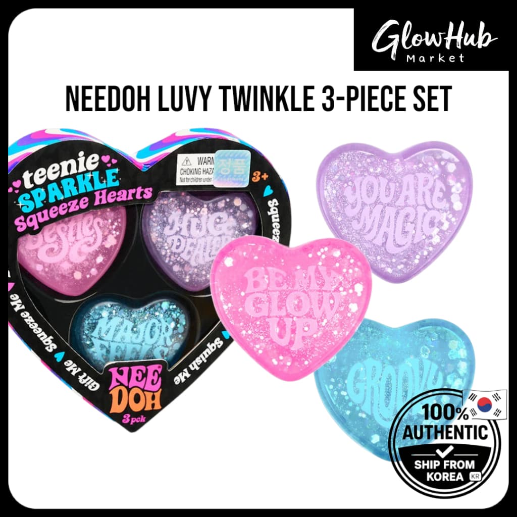 Conjunto De 3 Peças NeeDoh Luvy Twinkle – Diversão Sensorial | Brinquedo Para Alívio Do Estresse , squishy fidget