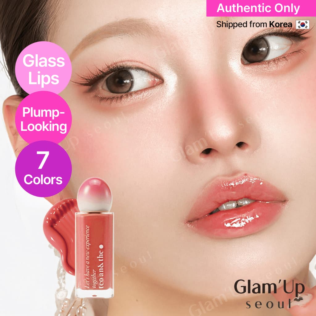 [Teo E The] Juicy Taeng Glaze Lip Gloss 4.5g 7 Cores l Alto Brilho Brilhante Plumping Cor Suculenta Hidratante Esmalte Labial Não Pegajoso