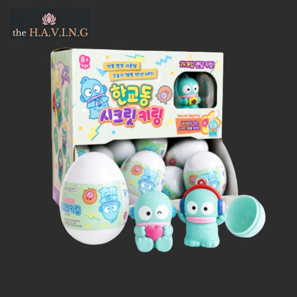 [SANRIO] KR_Hangyodon Caixa Cega Chaveiro Aleatório Mistério Ovo Cápsula Figura Bolsa