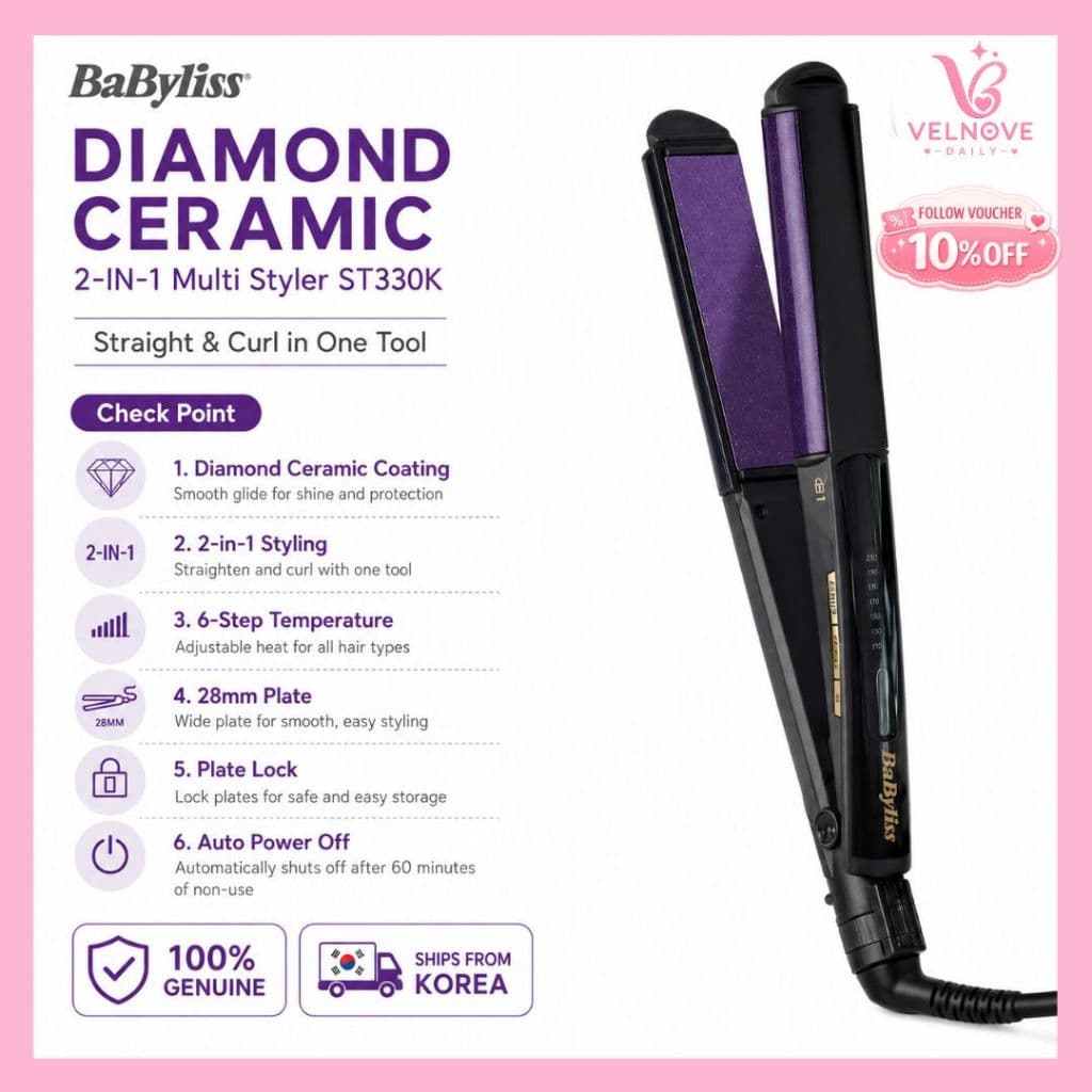 [BABYLISS] ST330K Prancha Alisadora Cerâmica 2 em 1 28MM