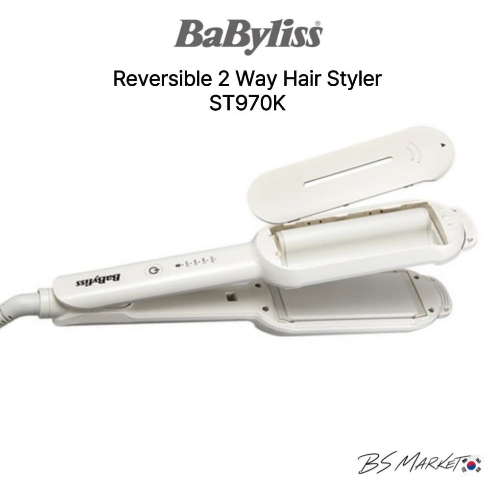 BaByliss ST970K Modelador De Cabelo Reversível De 2 Vias 19 Mm Onda E Alisador De Ferro Cerâmico
