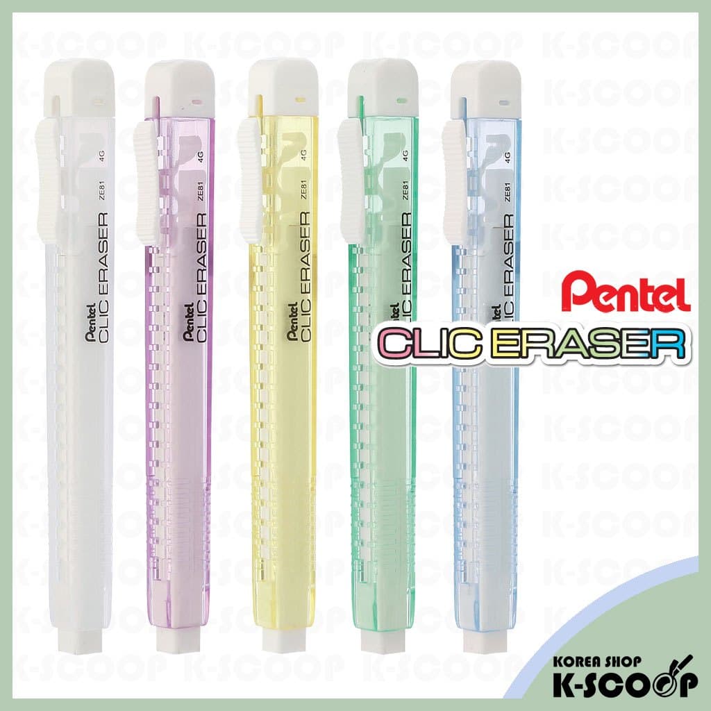 Borracha Pentel Clic ZE81 – Retrátil Não PVC