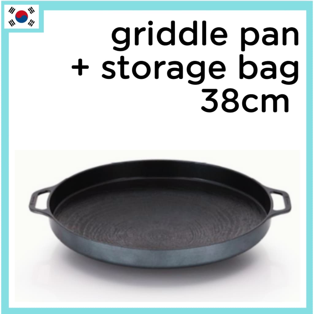 [dnvill] Panela Para Grelhar Carne Doméstica E Saco De Armazenamento , 38 Cm , 1 Unidade/Coreana/Ferro Fundido De Da [JO