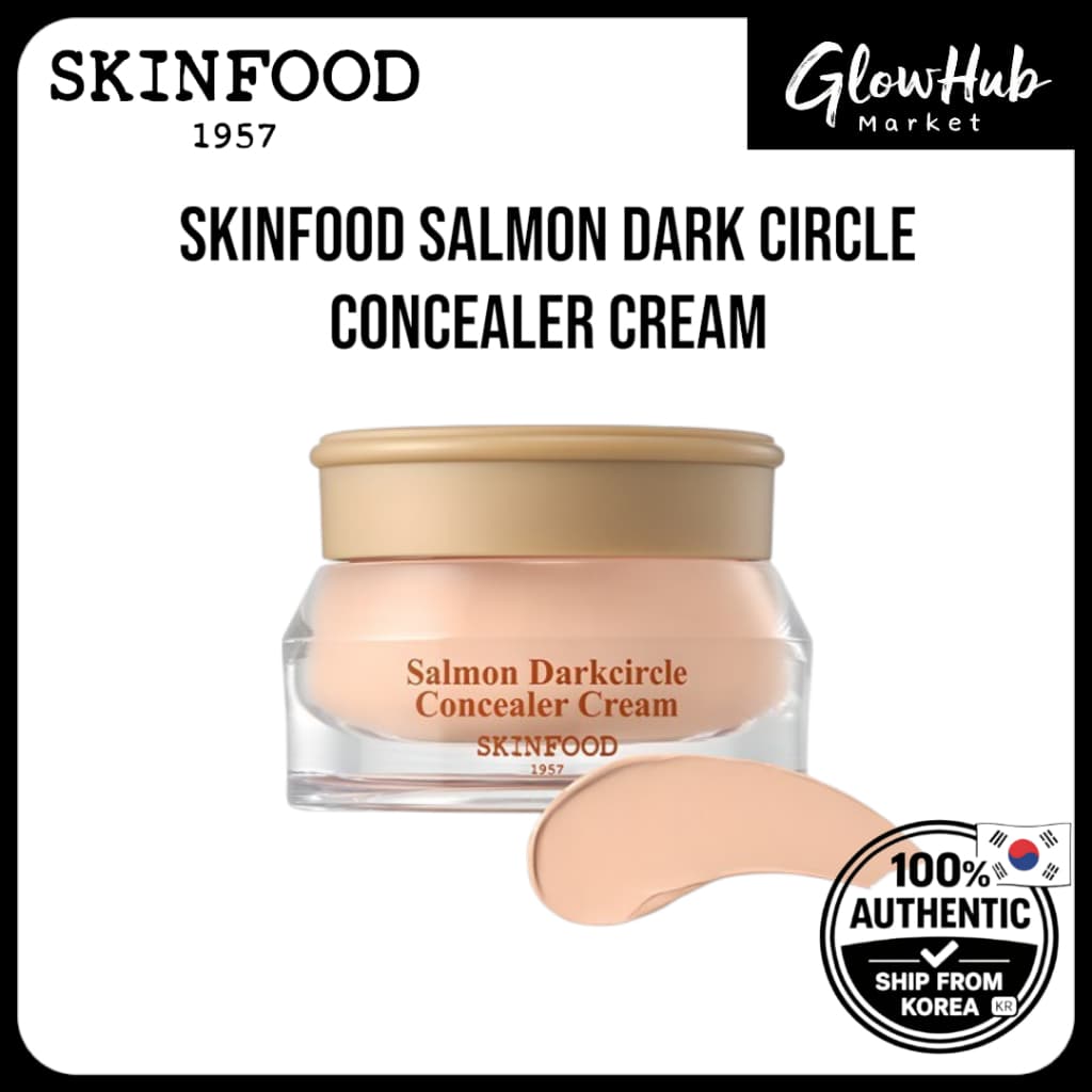 SKINFOOD Salmon dark circle concealer Cream 10g – Cobertura natural De Olheiras | Corretivo Sob Os Olhos