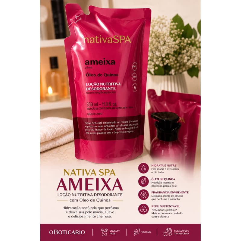 Ameixa 350 ml Refil Oboticario .