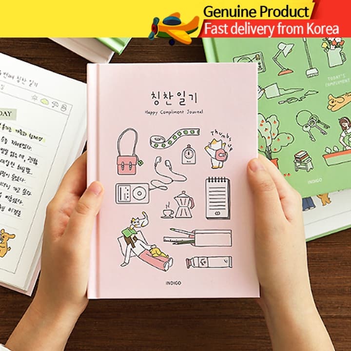 Planner Permanente e Diário | Indigo Happy Compliment Journal Caderno de Anotações | Produto da Coreia