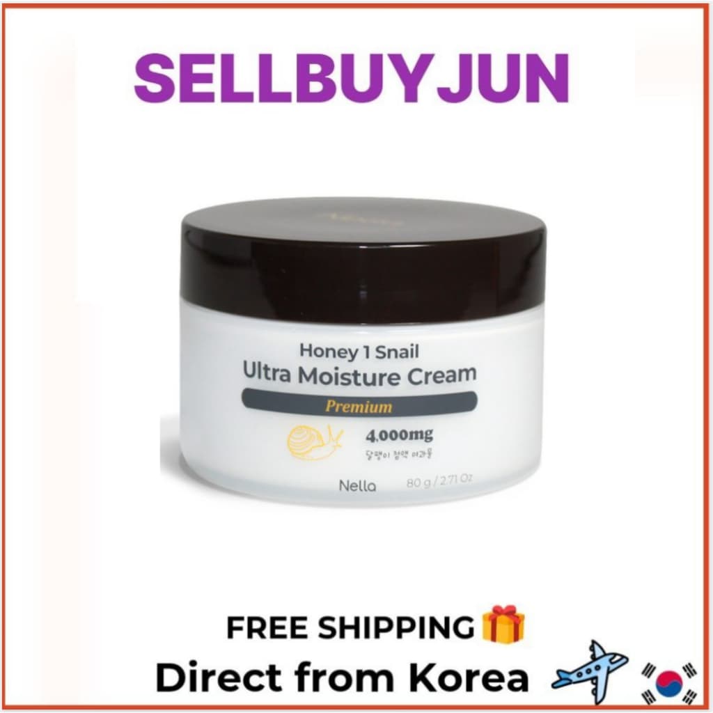[NELLA] Creme Ultra Hidratante Honey One Caracol Premium 80g | Cuidados Faciais Hidratantes Diários