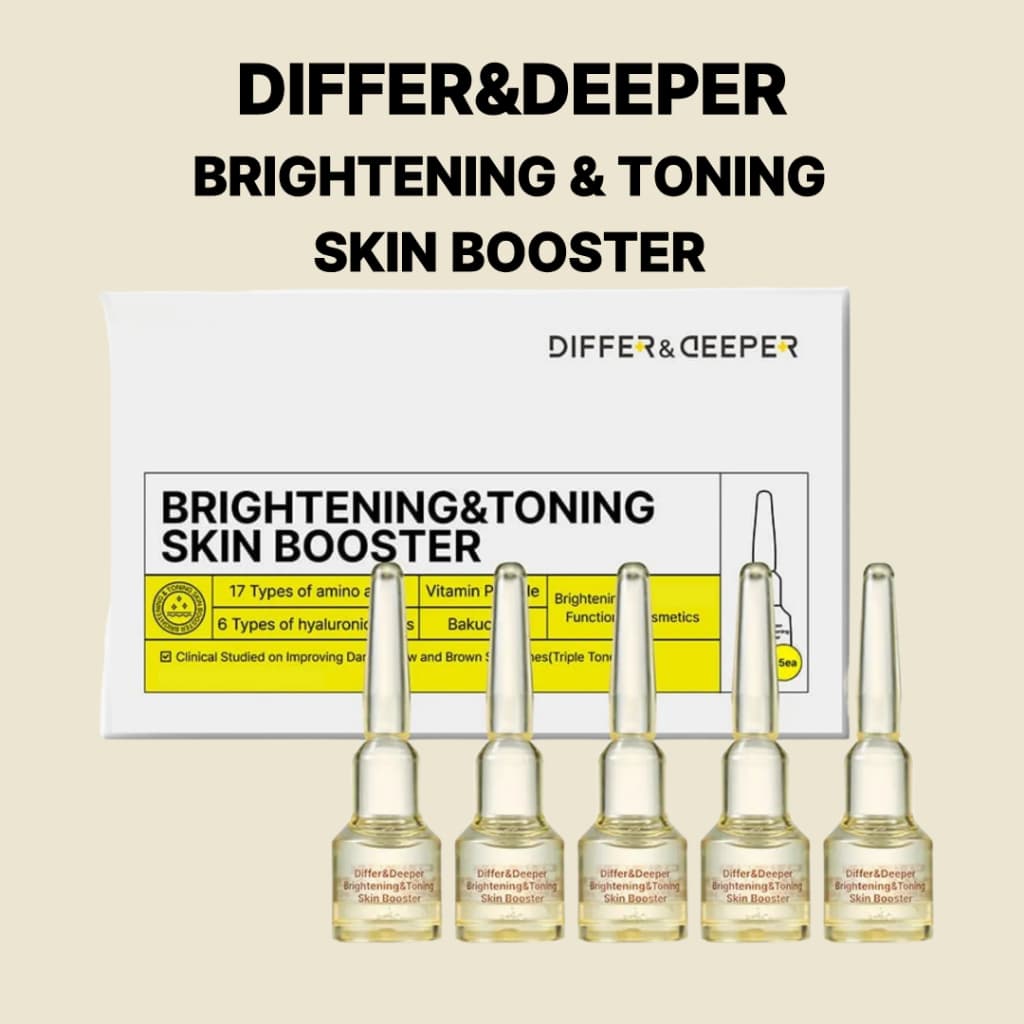 DIFFER & DEEPER Intensificador De Pele Tonificante Iluminador 2ml * 5 Pacote | Vitamina C Borracha Para Manchas Escuras