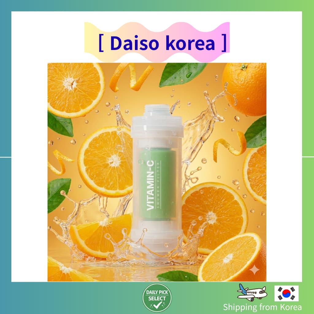 [DAISO Korea] Filtro De Chuveiro De Vitamina Para Remoção De Ferrugem Cabeça De 7 Tipos Fabricado Na Coreia