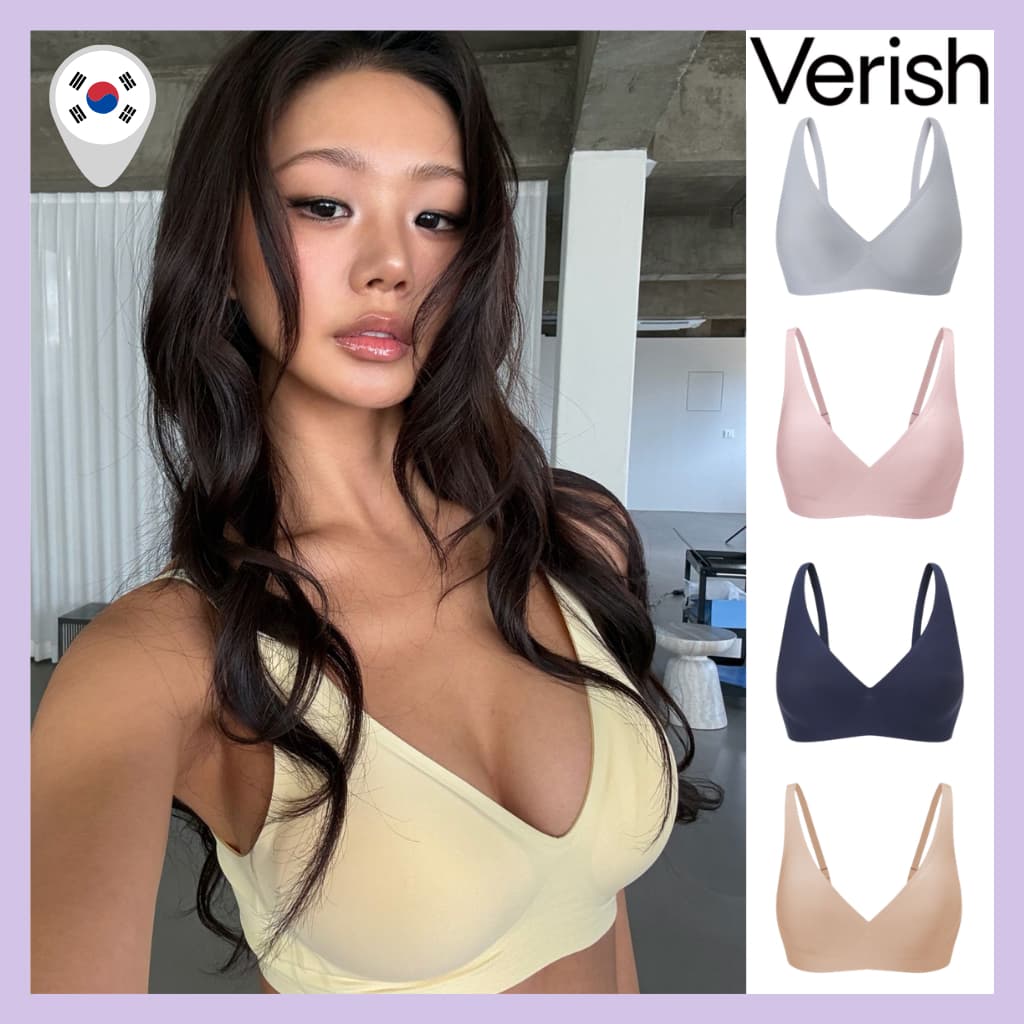 [Verish] Cool Fit Bra Signature (11 Cores) – Roupa Íntima Confortável Sem Costura Fio Para Mulheres , Sutiã Diário
