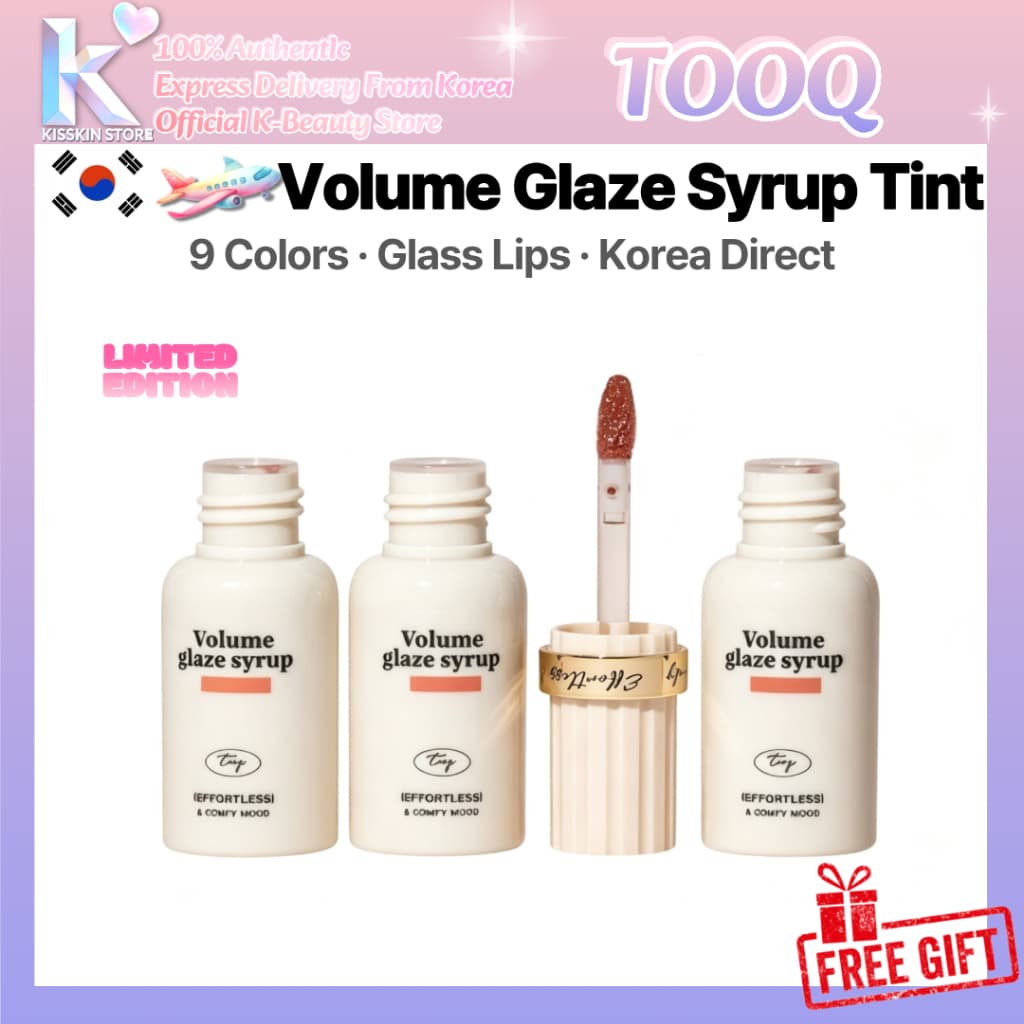 TOOQVolume Esmalte Xarope Matiz 9 Cores Lábios De Vidro Coreia Envio Direto