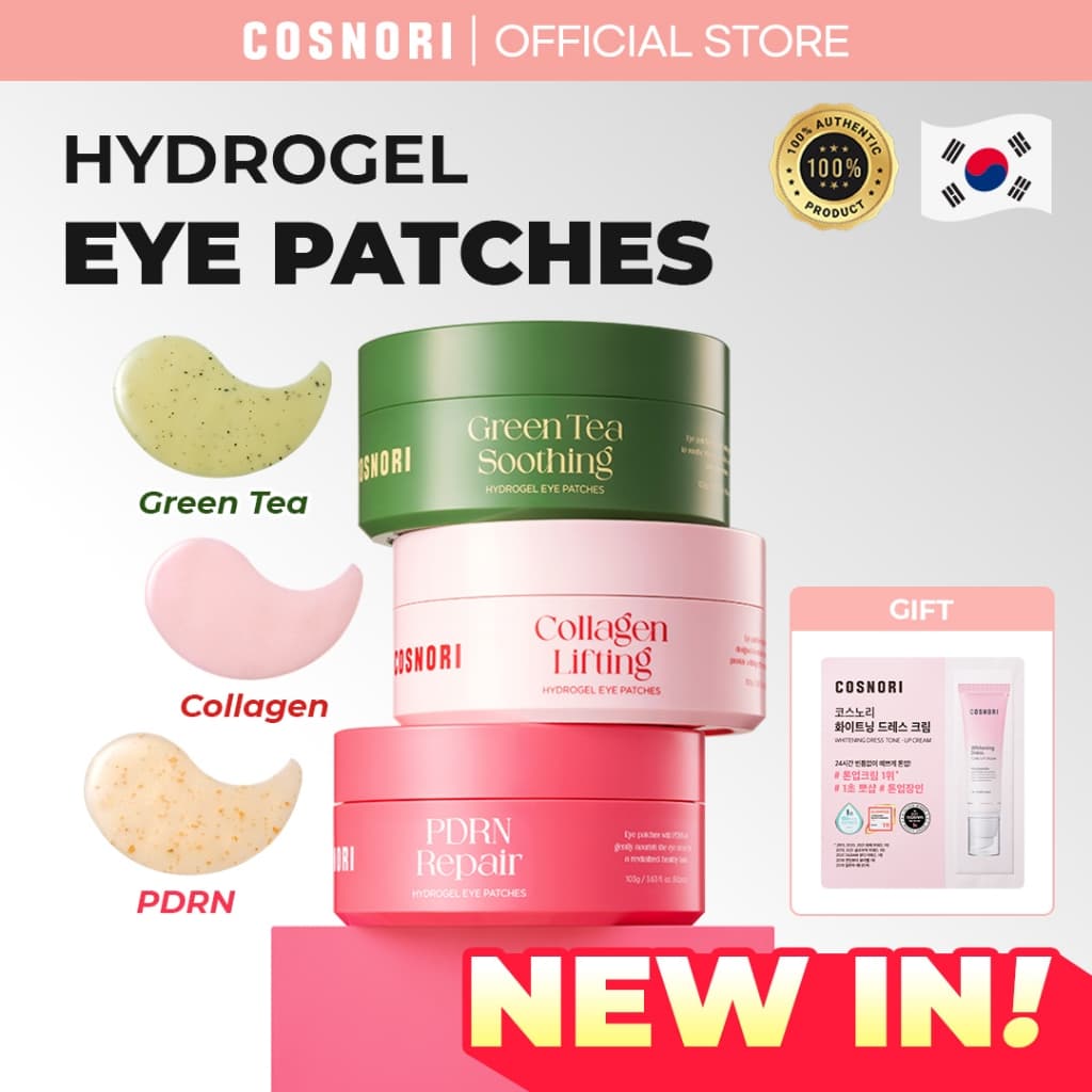 Tapa-Olhos De Hidrogel COSNORI (Chá Verde , Colágeno , PDRN)