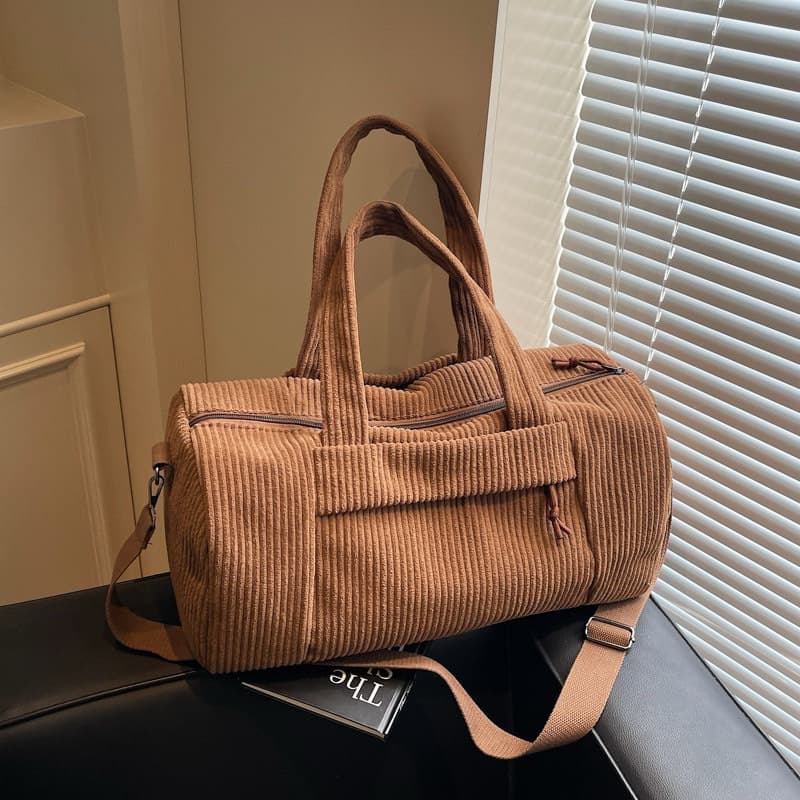 Bolsa Veludo Grande Feminina Transversal Academia Esporte Viagem Trabalho Dia A Dia[900002]