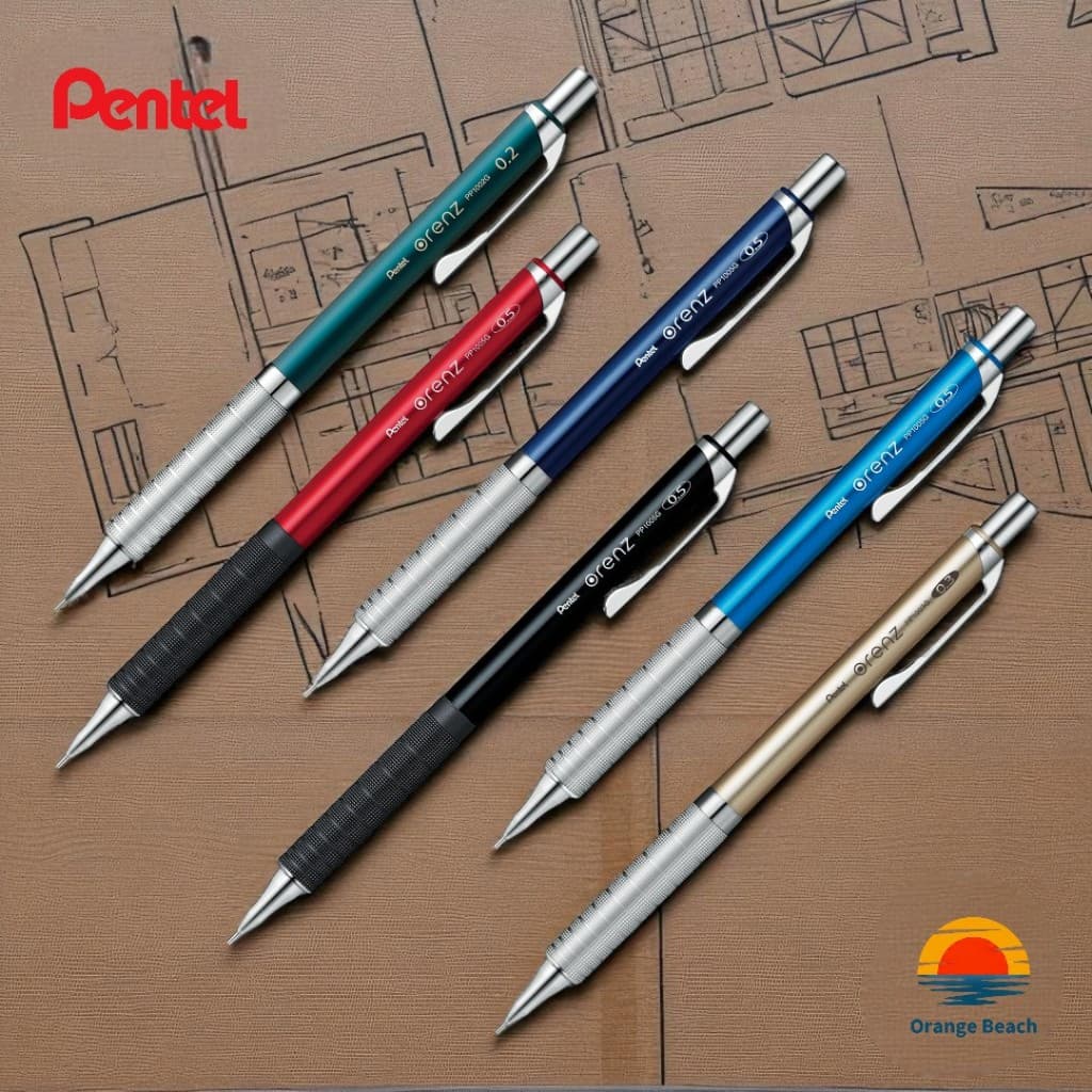 Pentel Orenz Metal Grip Lapiseira/Grafite Nao Quebra/0.2 0.3 0.5mm/11 Cores/Escritorio Estudo